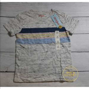 NWT Cat & Jack Heather Gray Striped T-Shirt